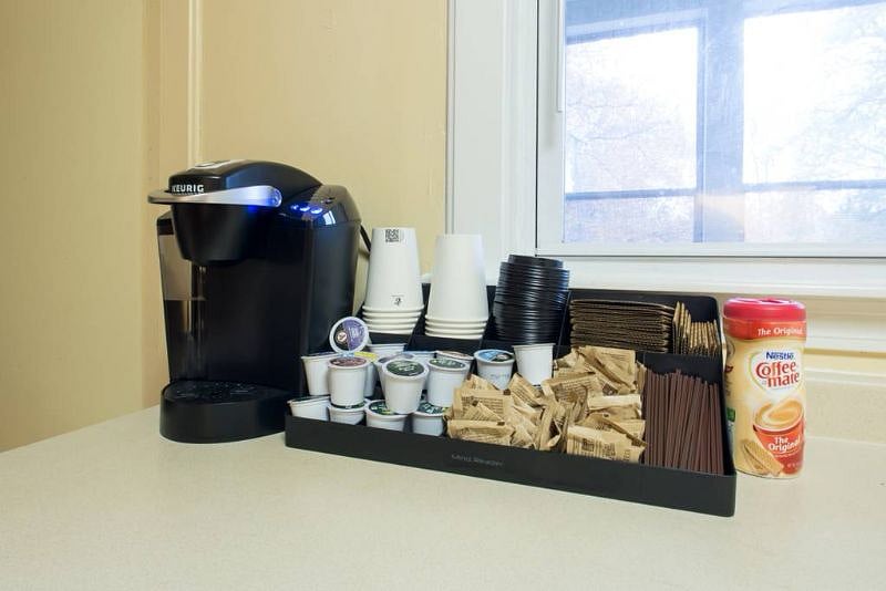Of course, we provide free coffee and restock them every week!