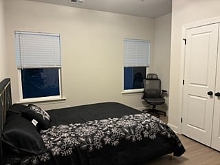 The bedroom with big clothes 
