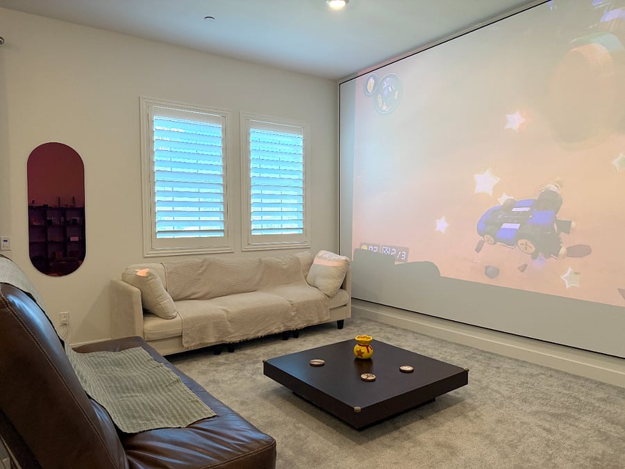 Home Theater Room (220" Screen with Nintendo Switch)