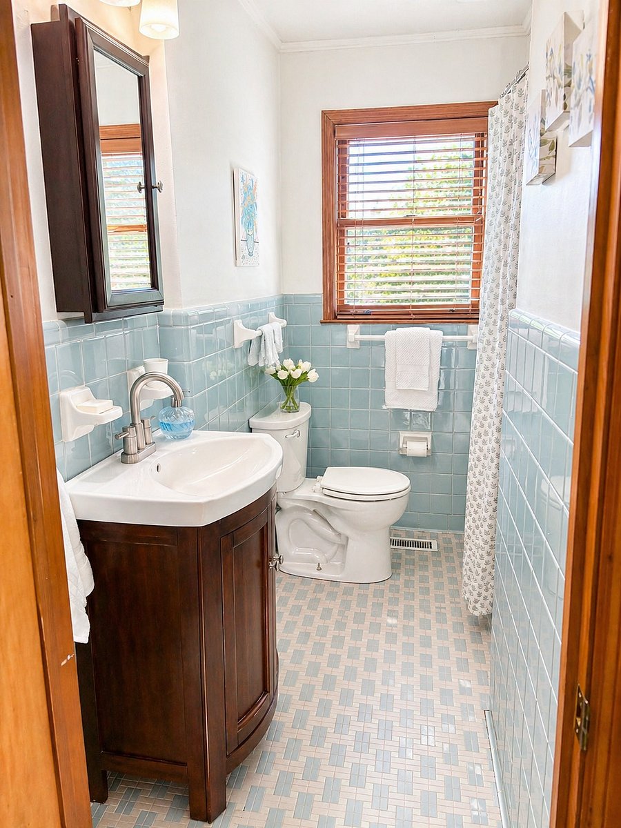 Hall bath with tub
