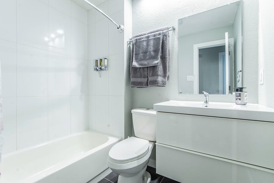 Bathroom shared with just the owner. Kept spotless