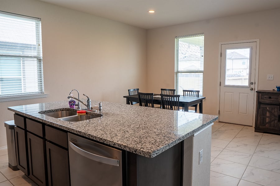 Spacious Open Floor Plan with Seamless Flow Between the Kitchen and Dining Area.