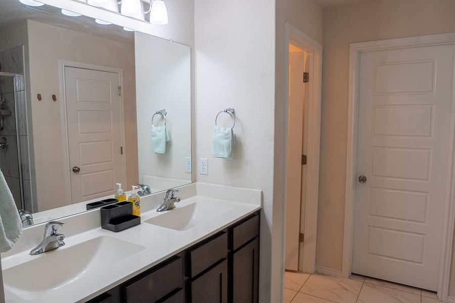 Primary Bathroom with a Separate Private Toilet Room