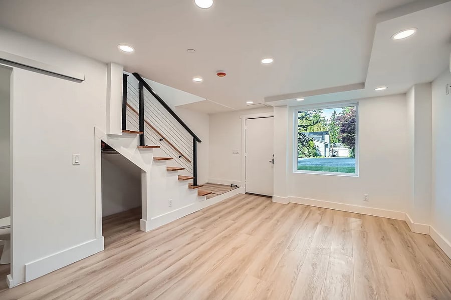 Ingres door, upstairs, and living room