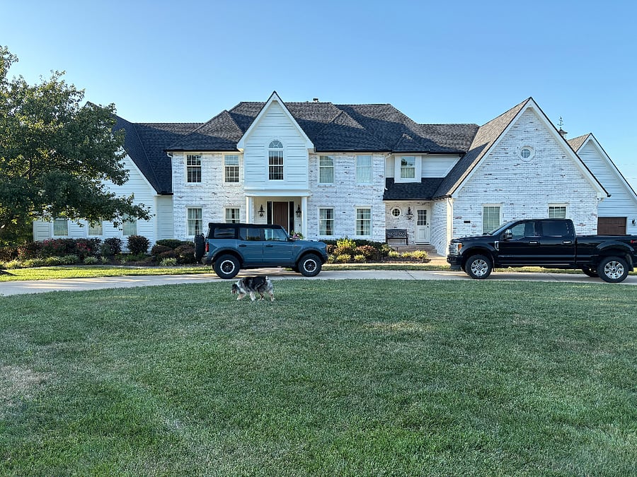 Exterior of Main house, Carriage House on extreme right
