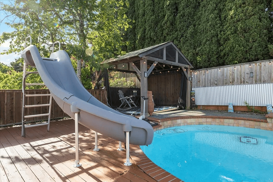 Pool Slide And Cabana