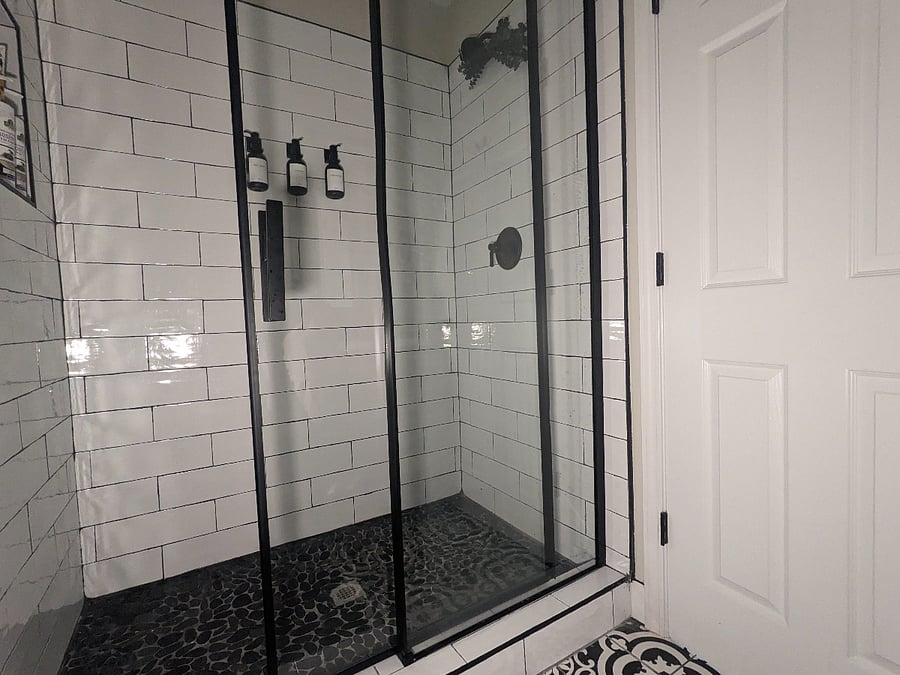 Oversized walk-in shower