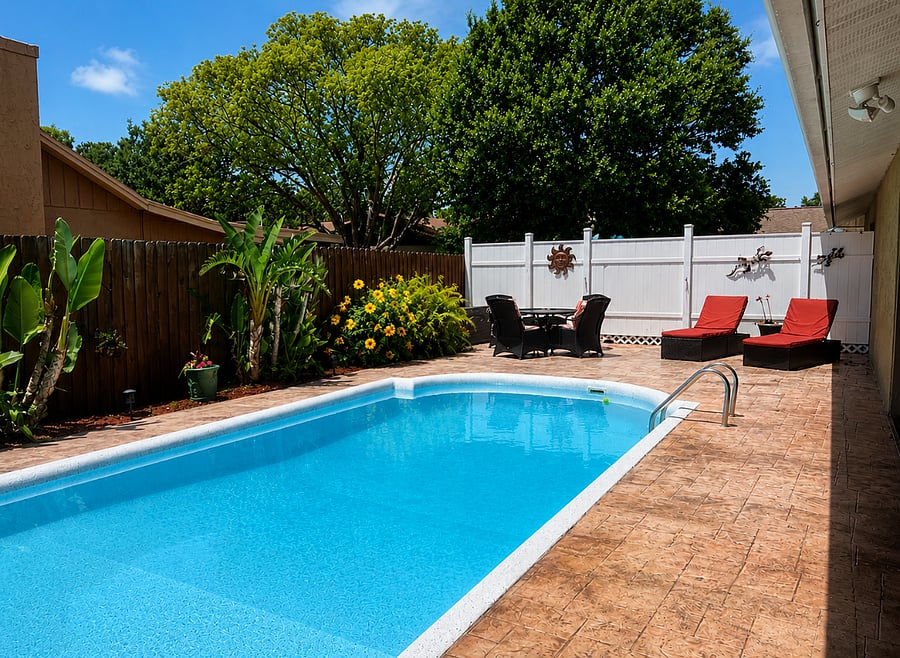 North view of the pool deck 