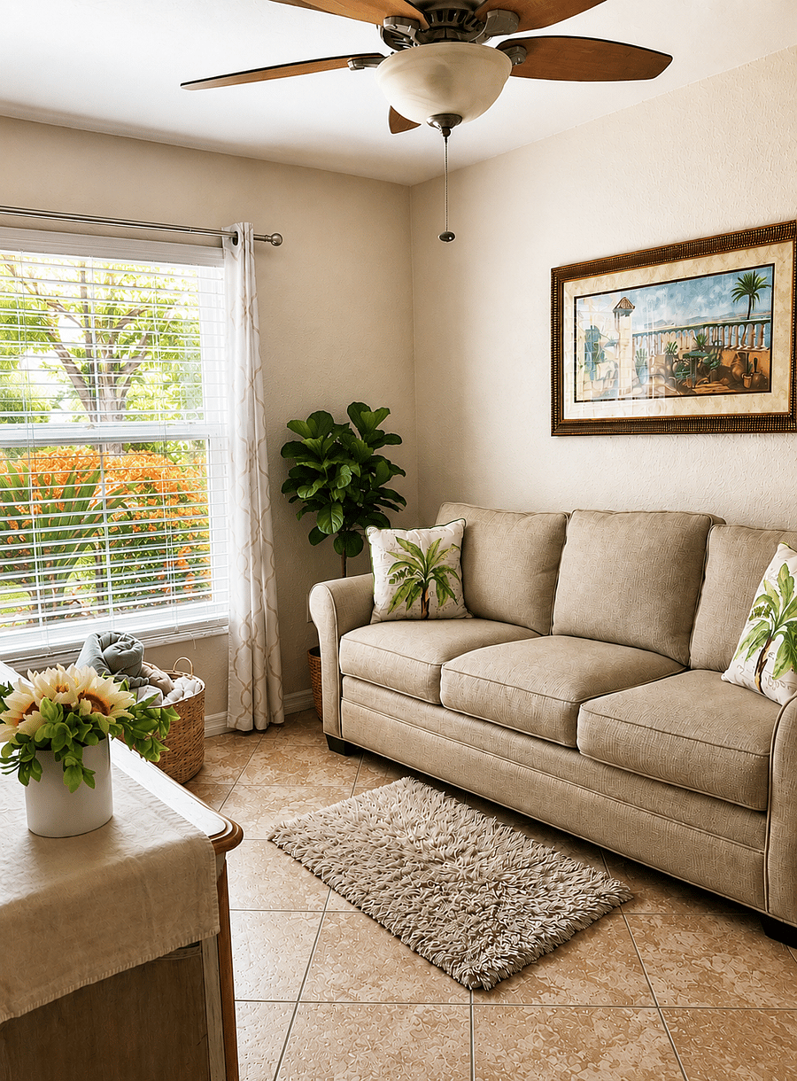 3rd Bedroom/Office with Queen Pull out bed, small walk-in closet 35" TV. It includes credenza desk for working.