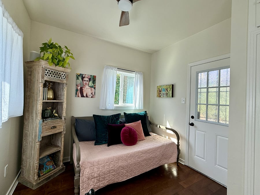 Cozy bed for guests or naps