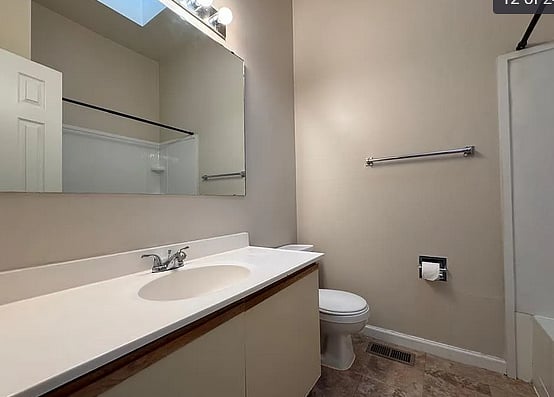 Full bath with skylight on 2nd floor