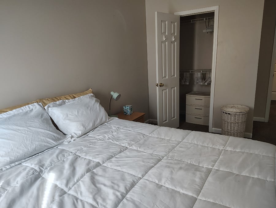 Master Bed Closet with Chest of Drawers and Multi-level closet