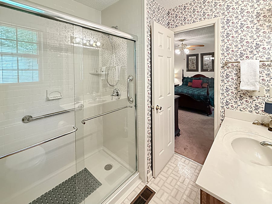Master bedroom ensuite bathroom with walk-in shower