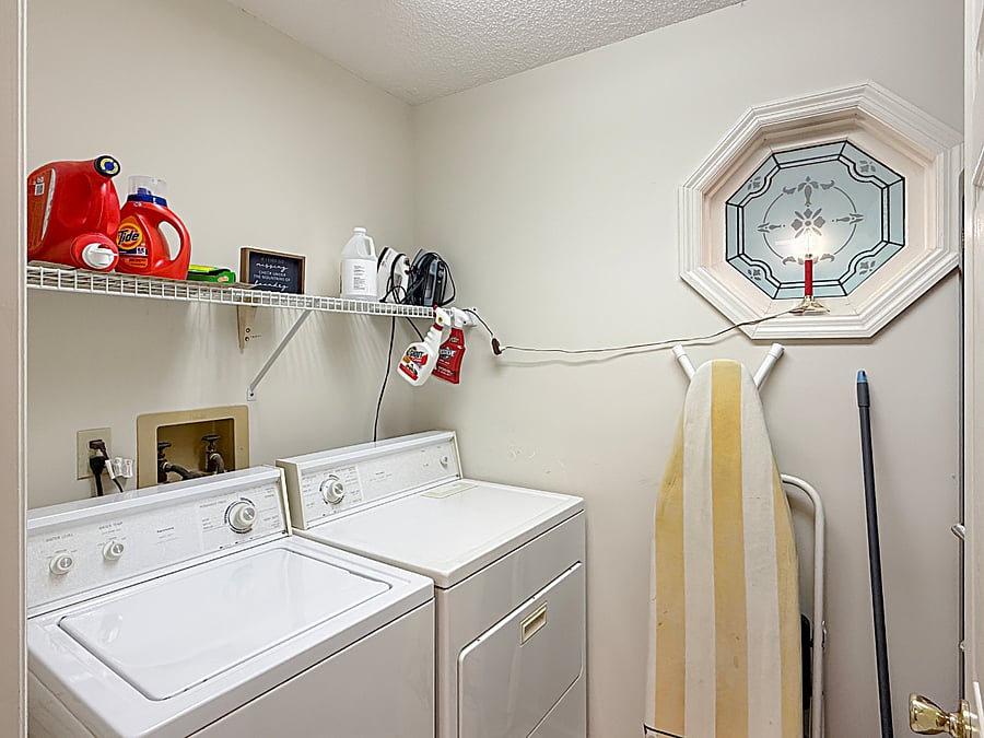 Full size washer and dryer - room contains safe which is not accessible by guests