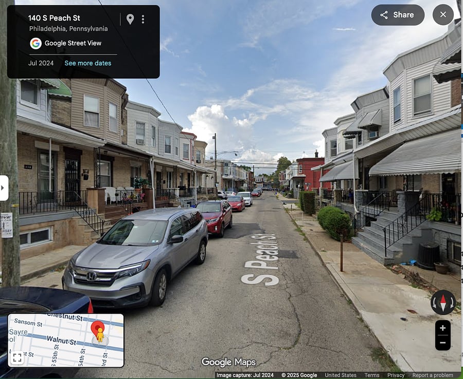 Peaceful Peach is located on a quaint one-way street along 2 bus routes and walking distance to the train to the city.

