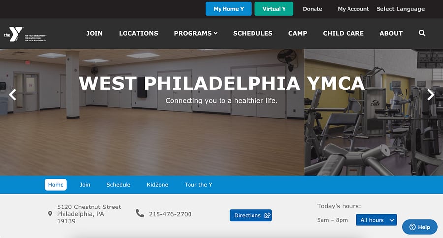 YMCA with gym, pool and classes 1.5 block walk from residence.