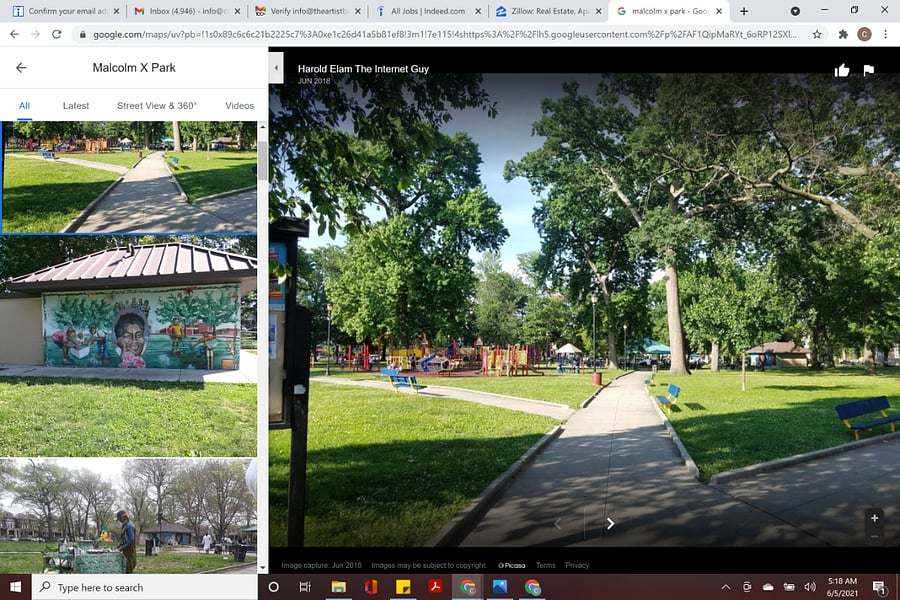 Malcolm X Park a few blocks from the residence. Hosts community arts and music festivals.