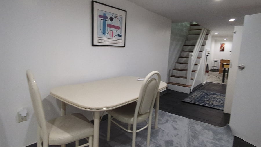 Basement dining area