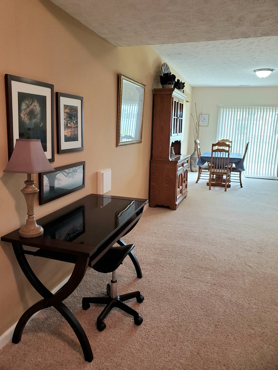 Desk looking toward eating area