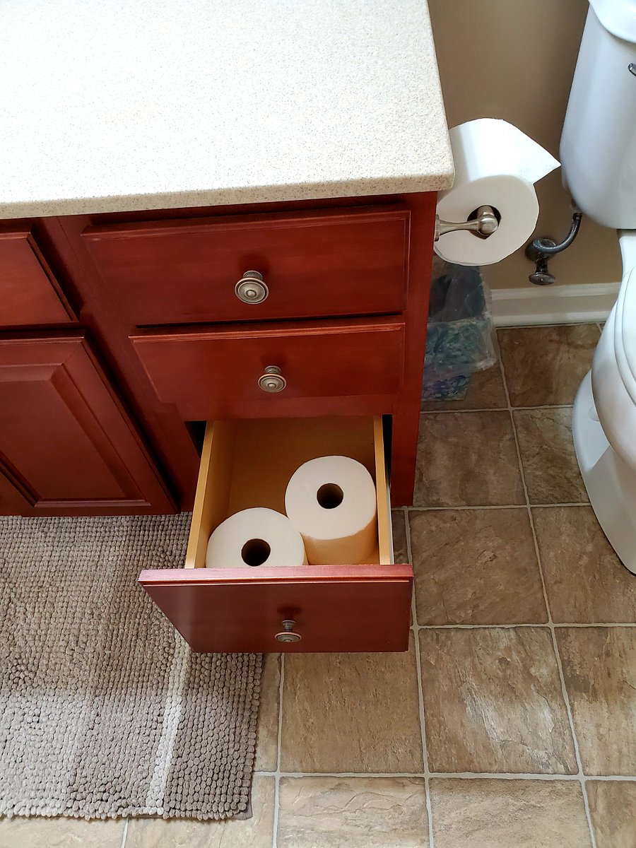 Items in bathroom drawers