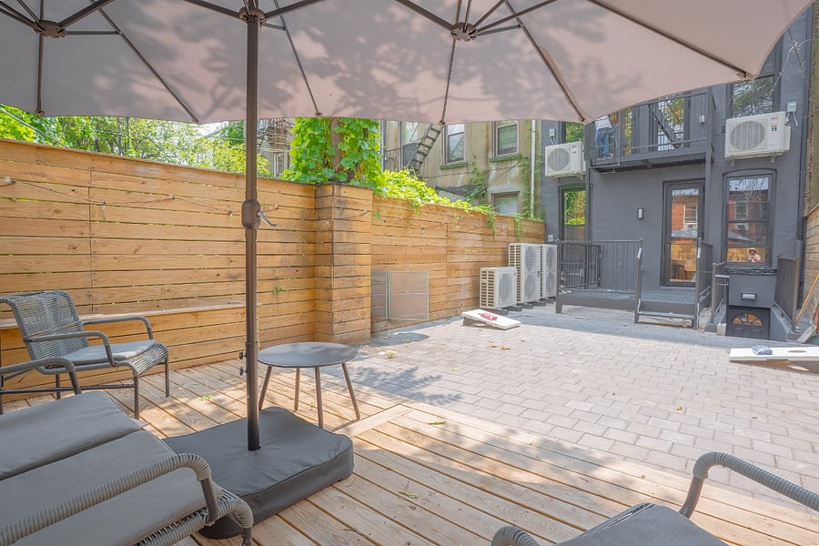 Private backyard - view from the deck