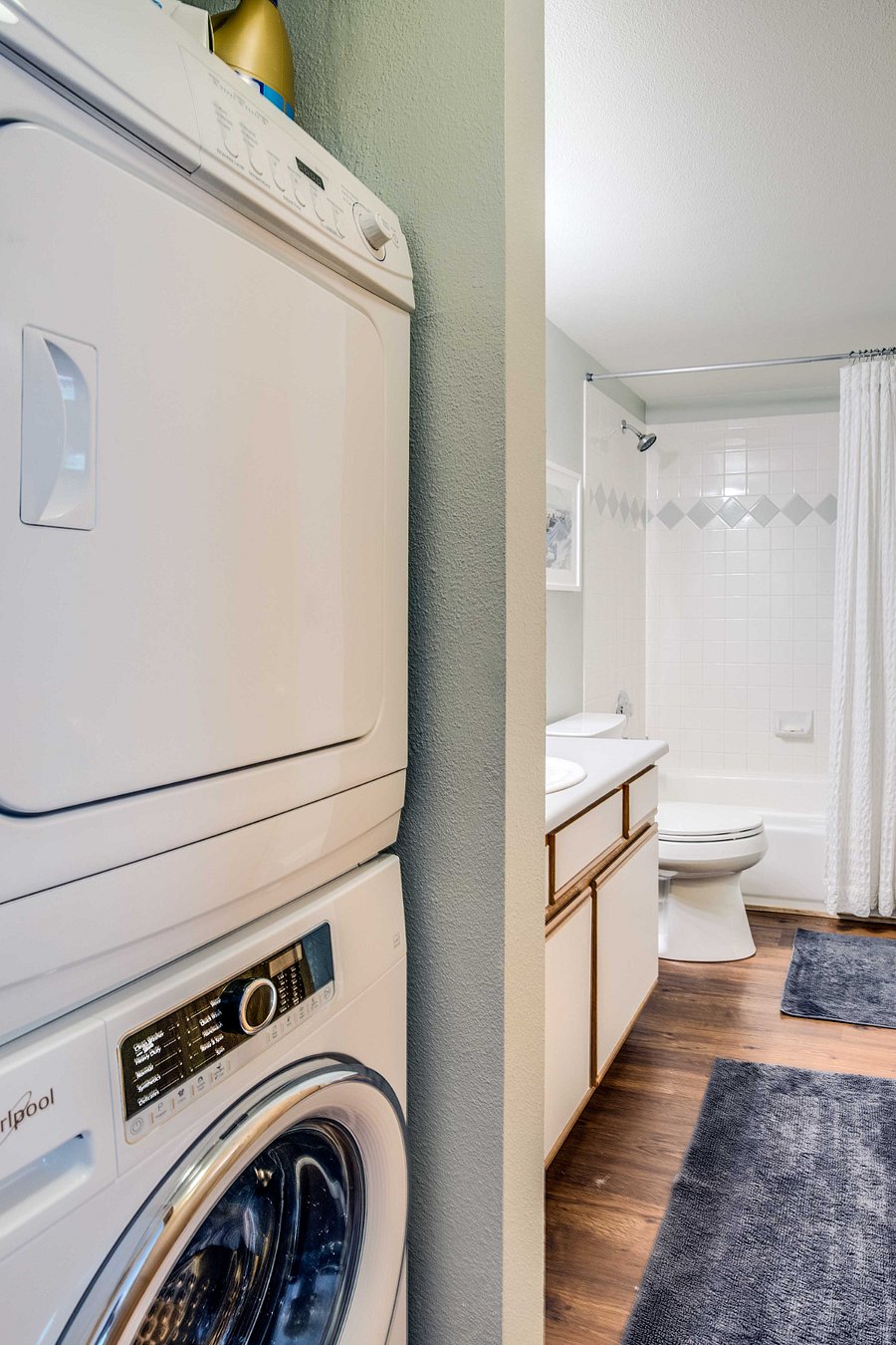 Laundry in primary bath
