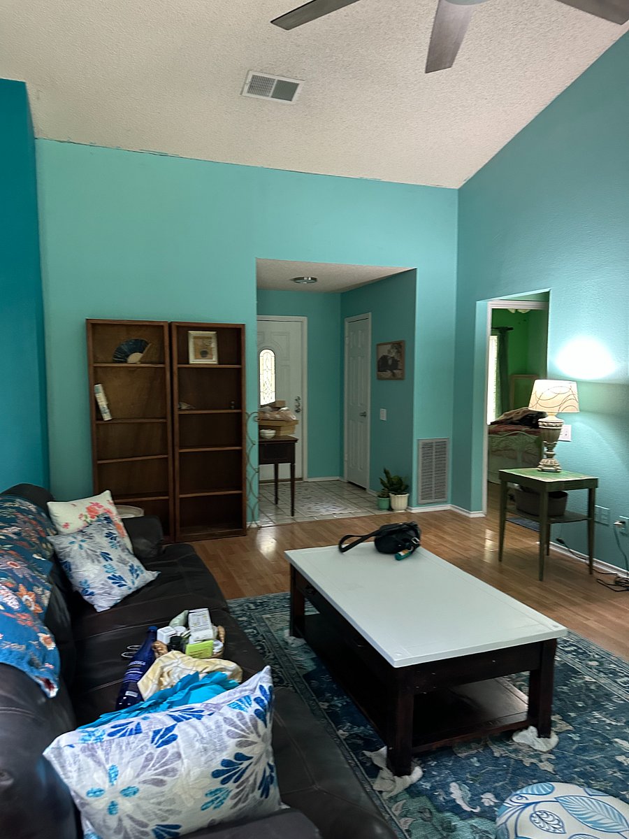 living room facing front door