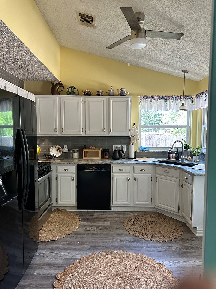 Kitchen with granite countertops