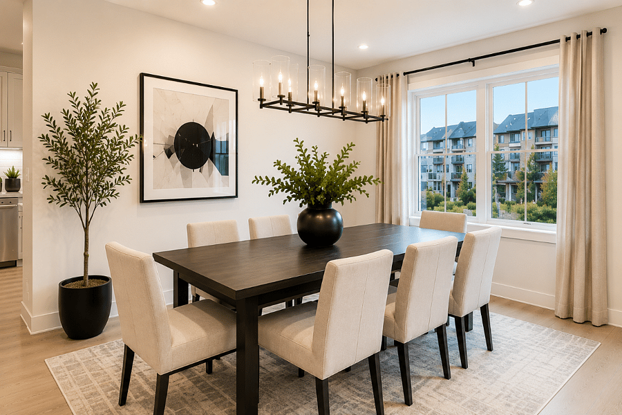 Elegant Dining Area for Work or Entertaining