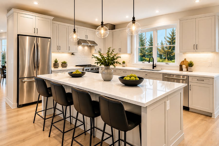 Fully Equipped Chef-Inspired Kitchen with Oversized Gathering Island