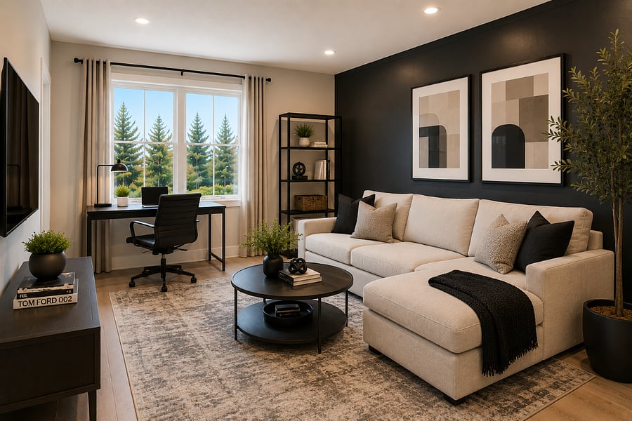 Versatile Flex Suite Perfect for a Home Office, Media Room, or Additional Guest Accommodations