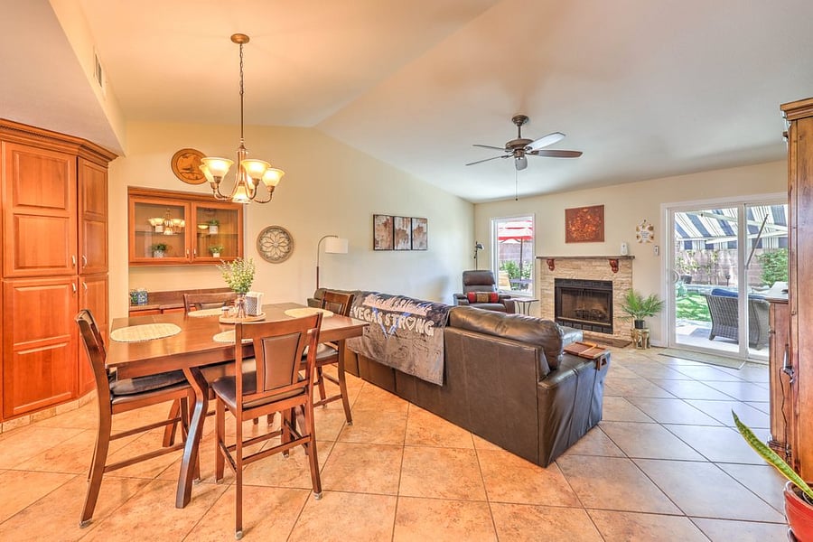 Open concept living and dining 