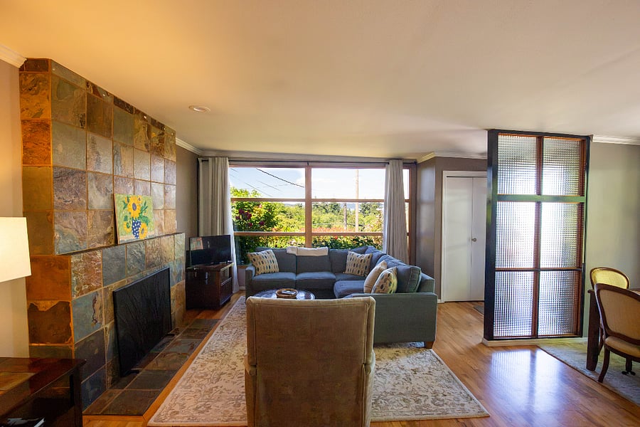 Living room facing front yard