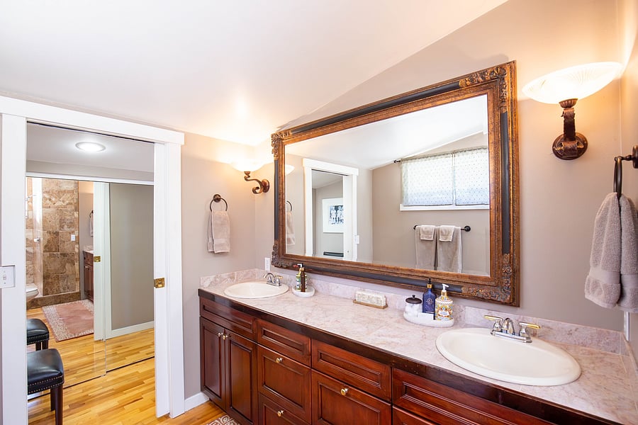 Upstairs Bathroom with walk in shower