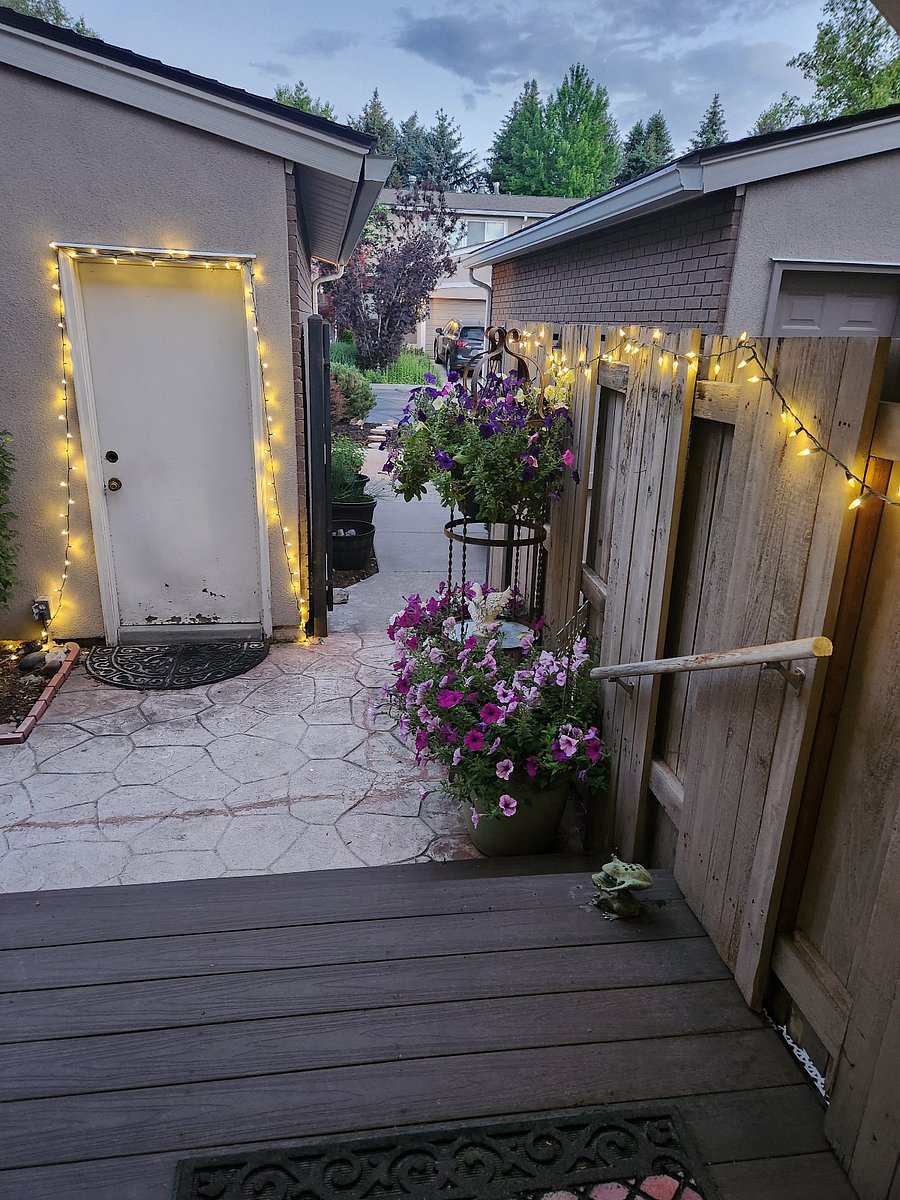 View of patio from front door
