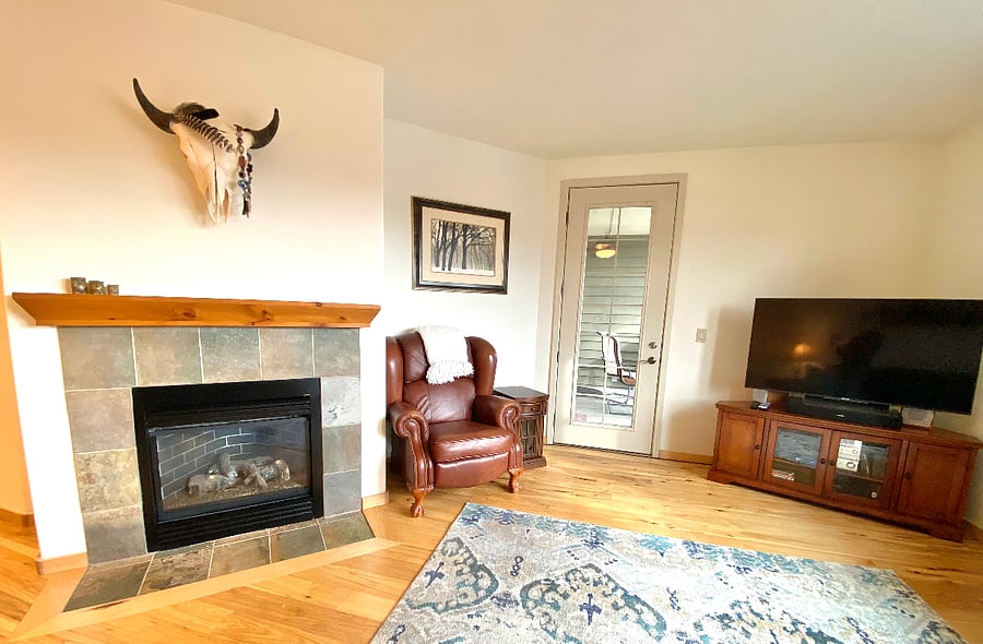 Fireplace and TV