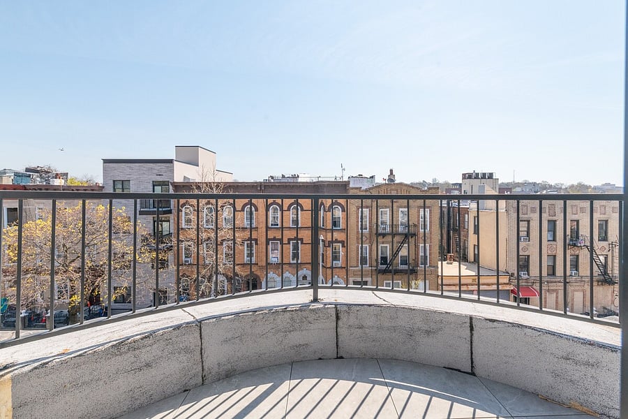 Step out to your private balcony and take in sweeping Brooklyn views.
