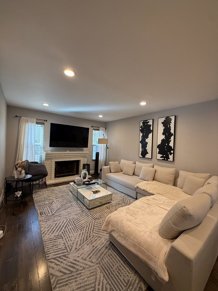 Living room with fire place