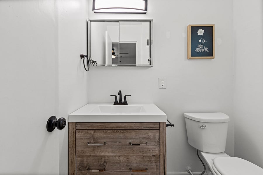 Half bathroom. A handy half bath on the main floor for guests.