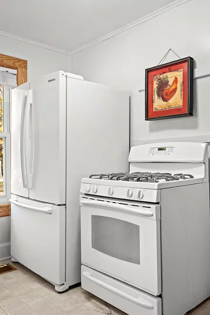 Oven and full sized fridge