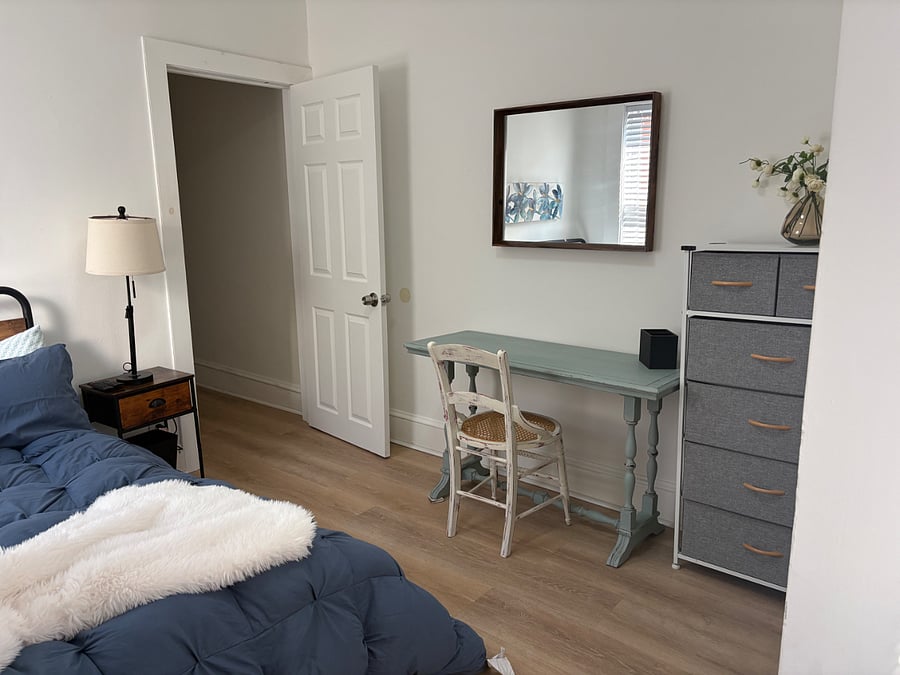 Upstairs bedroom rented for $1150 with shared bathroom
