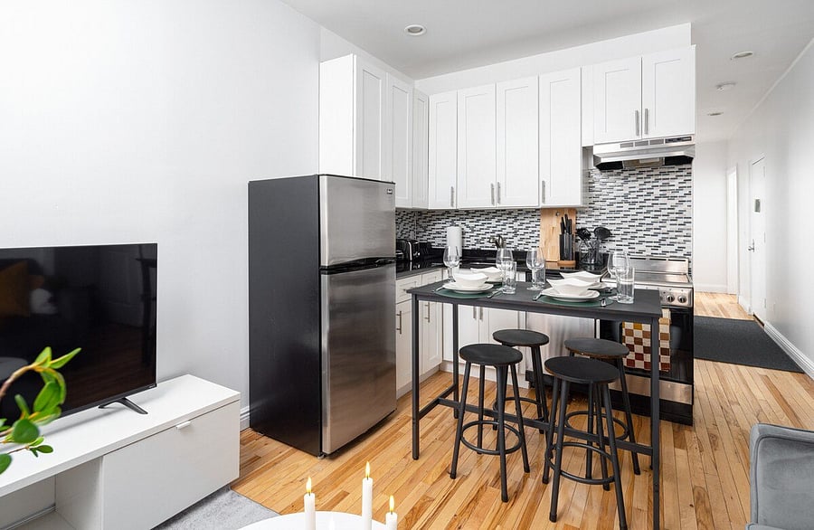 Kitchen  microwave, coffee maker and all the essentials