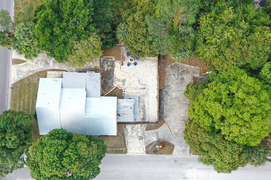 Aerial overview of entire property
