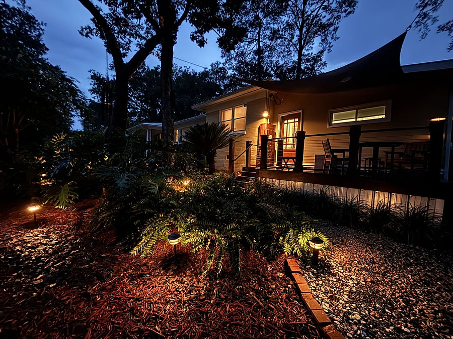 View of the suite at night