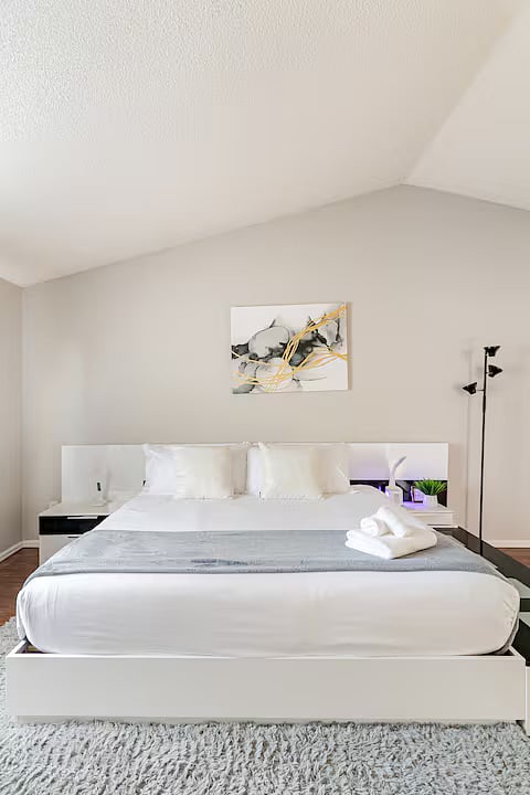 Master bedroom with king bed