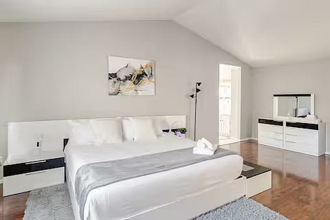 Master bedroom with king bed