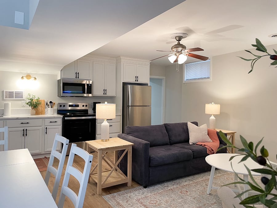 Basement Apartment Living Space - Living Room
Queen Sofa Sleeper