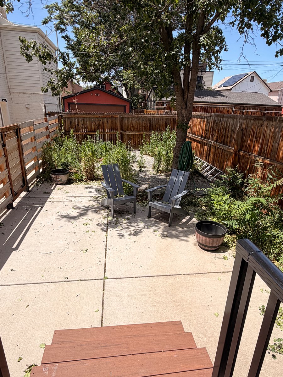 Private patio for unit