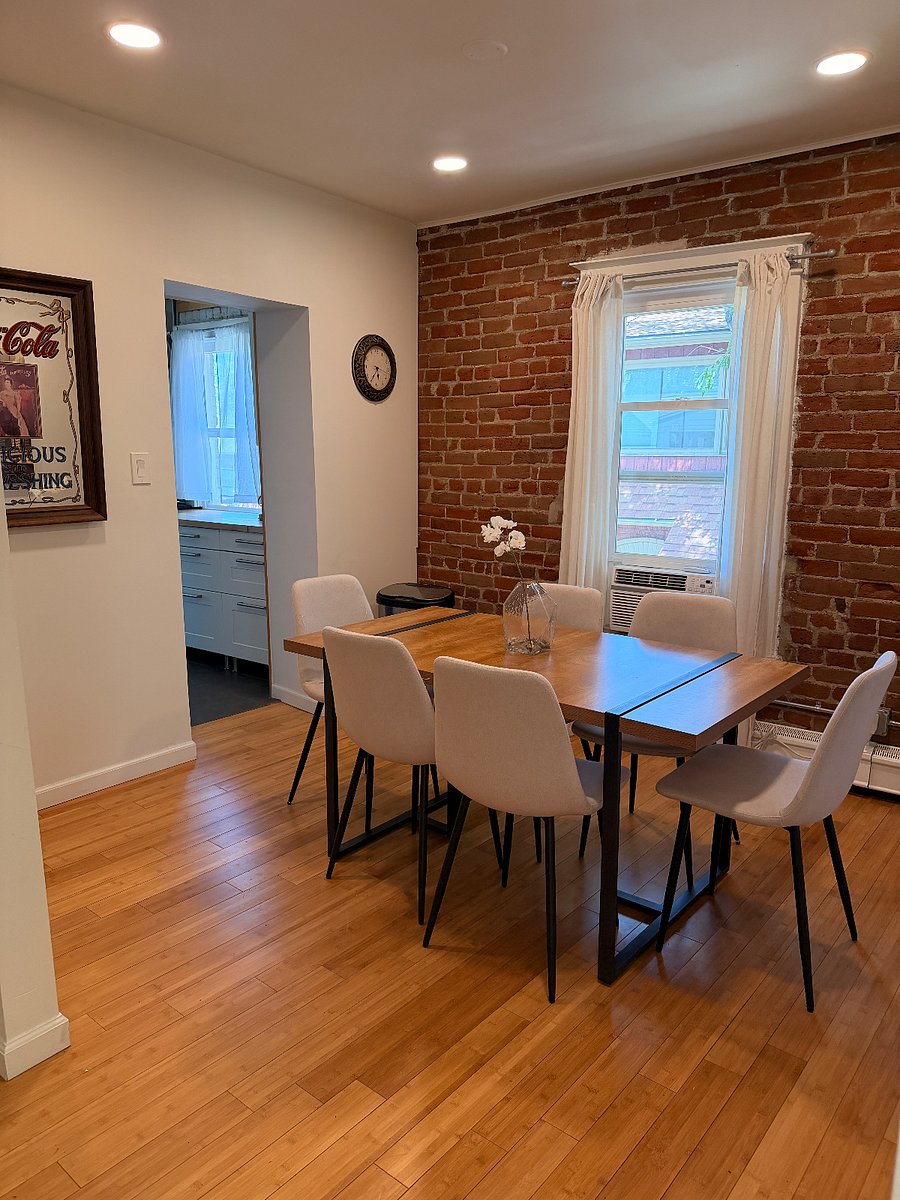 Dining area at top of stairs on second floor 
