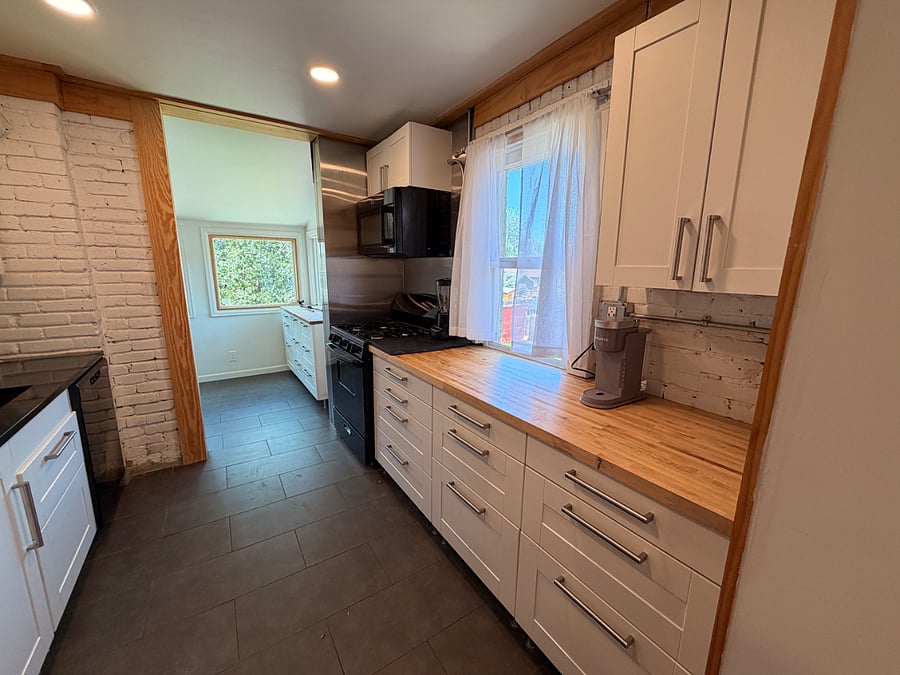 Kitchen located on second floor 